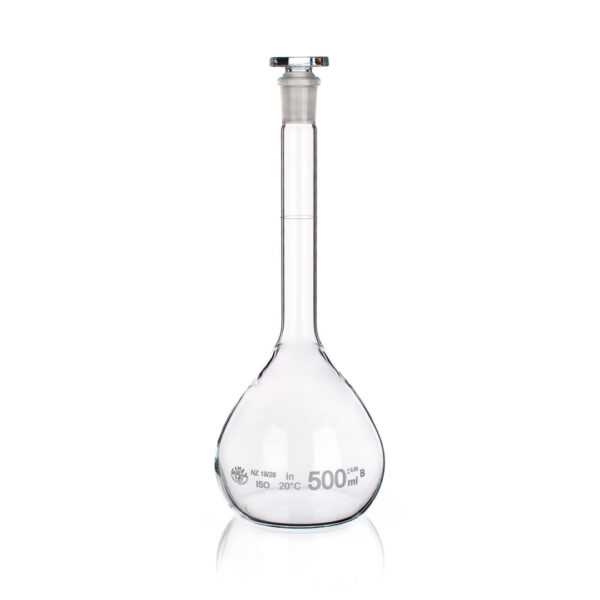 Flasks, Volumetric, Class B, Glass Stopper, Borosilicate Glass 3.3