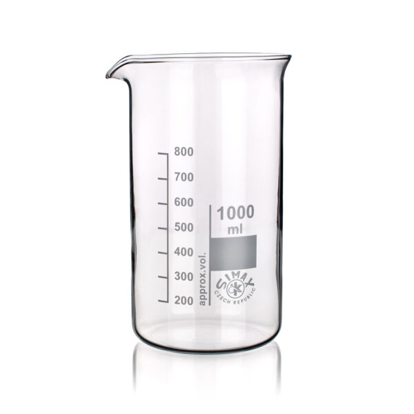 Beaker, Tall Form With Spout, Borosilicate Glass 3.3
