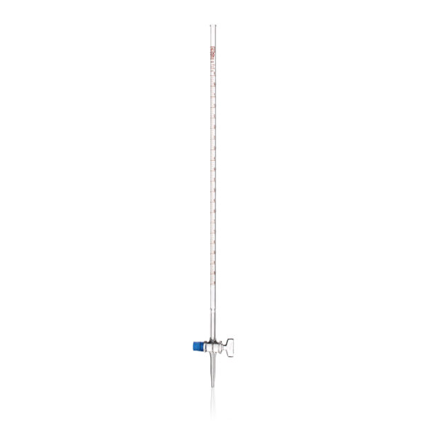 Burette, Straight Bore Stopcock, Glass Key, Class B, Borosilicate Glass