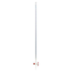 Burette, Straight Bore, PTFE Stopcock, Class B, Borosilicate Glass