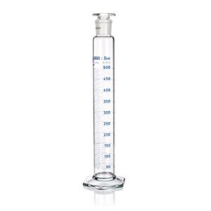 Measurign Cylinder, Class A, Glass Stopper, Blue Graduations, Borosilicate Glass
