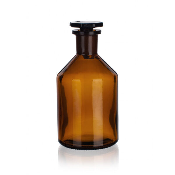 Reagent Bottle, Amber, Narrow Mouth, Soda Glass
