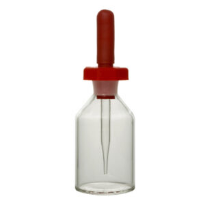 Dropping Bottle, Glass, Clear, Complete With Dropper