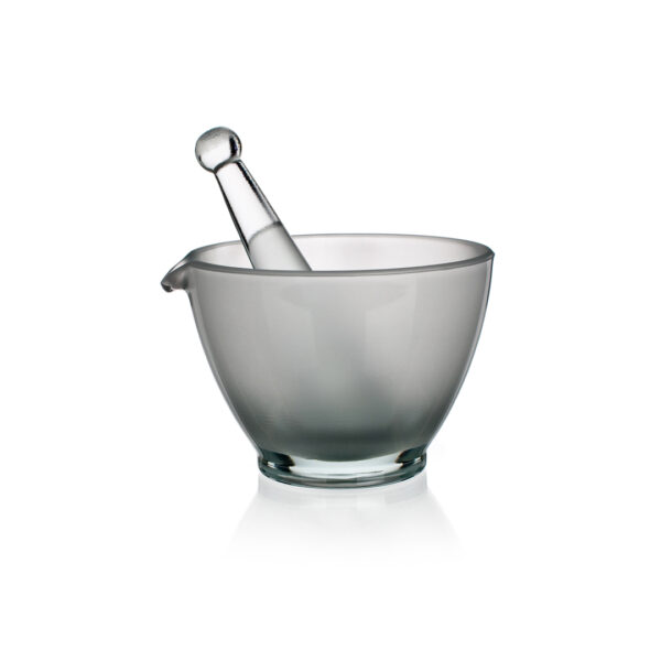 Mortar And Pestle, Unglazed, Borosilicate Glass