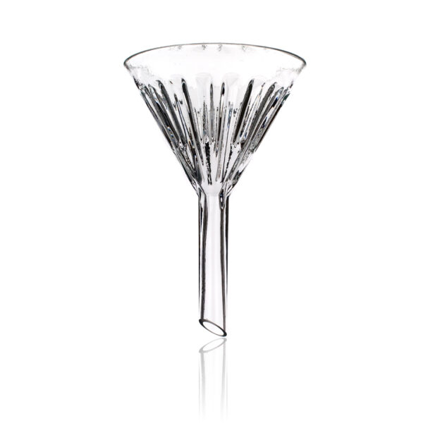 Funnel, Ribbed, Borosilicate Glass