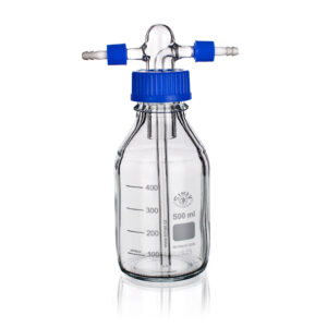 Dreschel Bottle, Complete, Cap, Borosilicate Glass