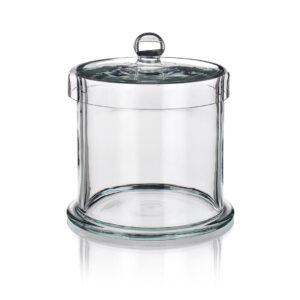 Specimen Jar, Footed, Loose Lid, Borosilicate Glass