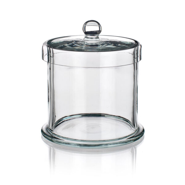 Specimen Jar, Footed, Loose Lid, Borosilicate Glass