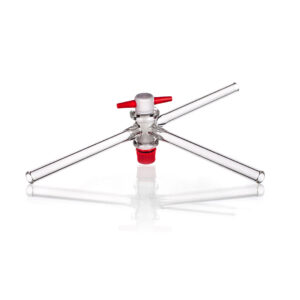 Stopcock, T-Bore, PTFE Key, Borosilicate Glass