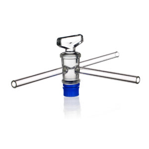 Stopcock, V-Bore, Glass Key, Borosilicate Glass