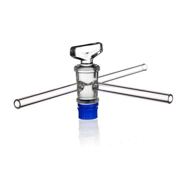 Stopcock, V-Bore, Glass Key, Borosilicate Glass