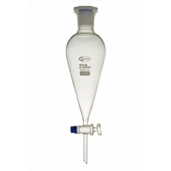 Funnel, Separating, Squibb Shape, Glass Stopcock, Borosilicate Glass