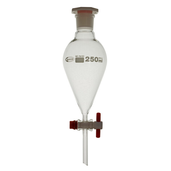 Funnel, Separating, Pear Shape, PTFE Stopcock, Borosilicate Glass
