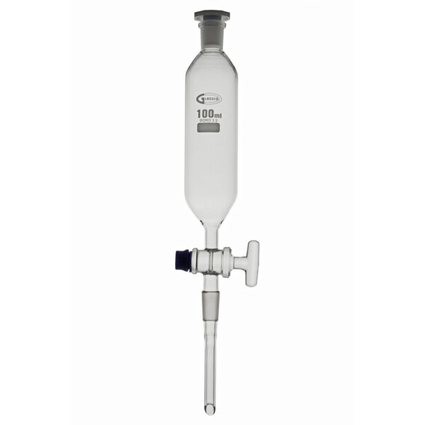 Funnel, Separating, Cylindrical, Glass Stopcock, Borosilicate Glass