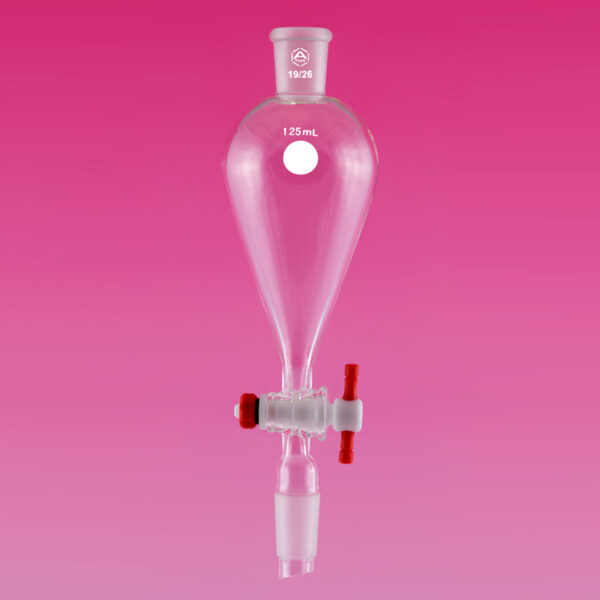 Separatory Funnel With Glass Stopper And PTFE Stopcock, Glass