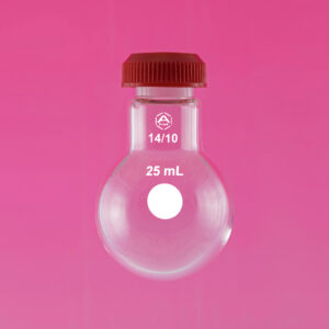 Round Bottom Flask, Threaded, Microscale, Glass