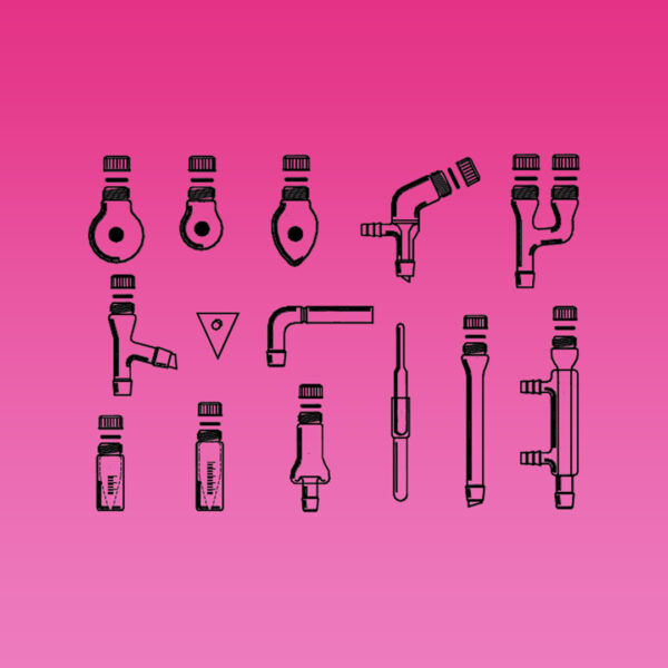 Microscale Kit, Threaded, 14 Pieces, Glass