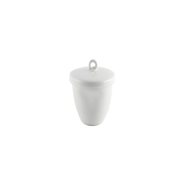 Crucible, Tall Form, With Lid, Porcelain