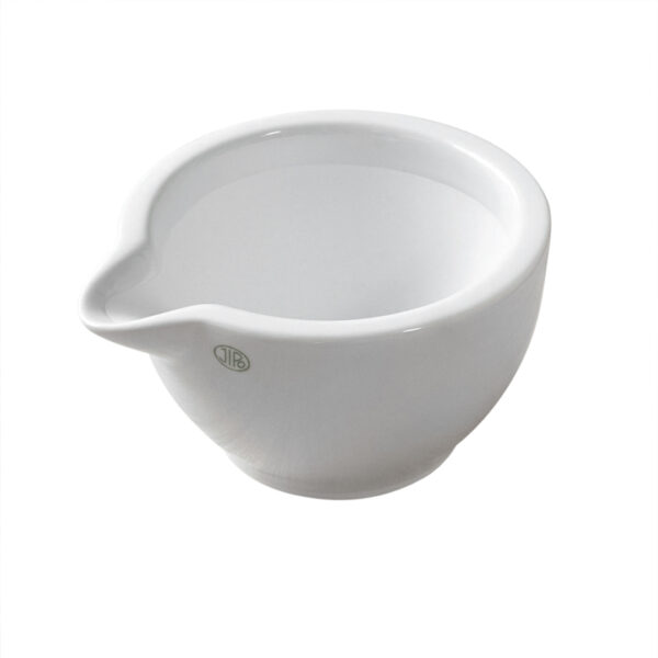 Mortar and Pestle, Unglazed, With Wooden Handle, Porcelain