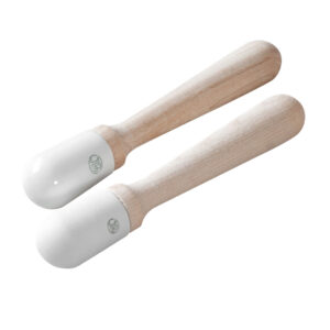 Pestle, Unglazed, Wooden Handle, Porcelain