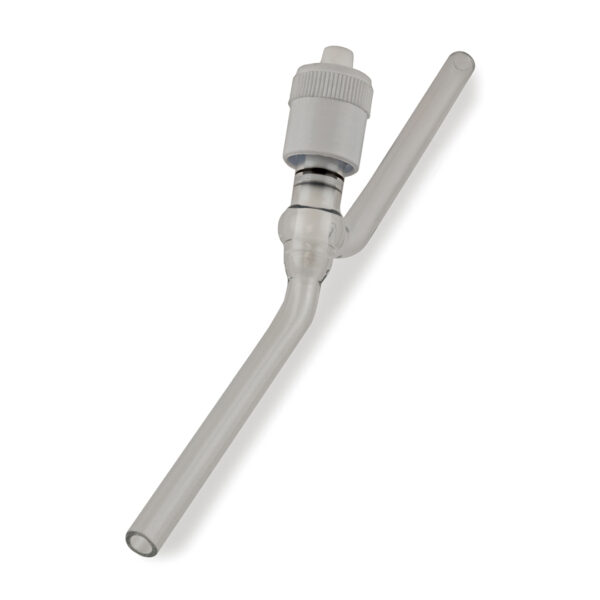 Greaseless HV Valve, In-line, Fast Thread, Glass / PTFE