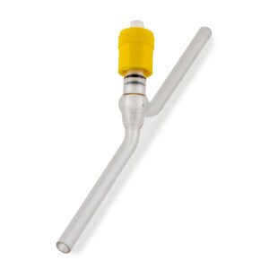 Greaseless HV Valve, In-line, Fine Thread, Glass / PTFE