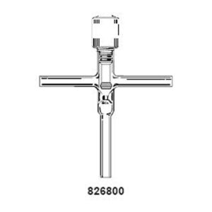 HI-VAC T-Type Valve with PTFE Plug and No Tip O-Ring