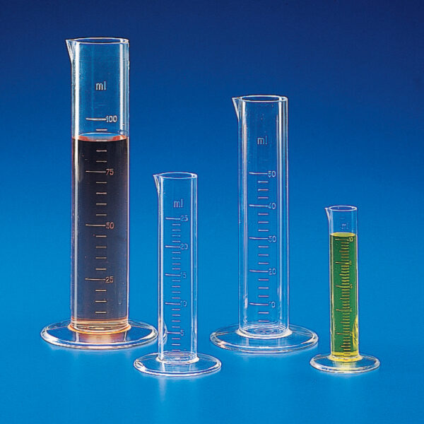 Graduated Measuring Cylinders Short Form, Material PMP (TPX)