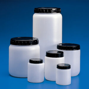 Cylindrical Jars With Ribbed Cap, Material Material HDPE