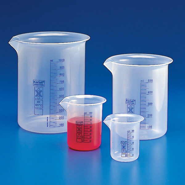 Blue Graduated Beaker Low Form Class B, Material PP