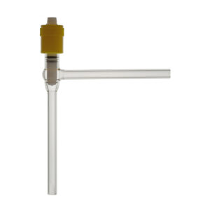 Greaseless HV Valve, Right Angle, Fine Thread, Glass / PTFE